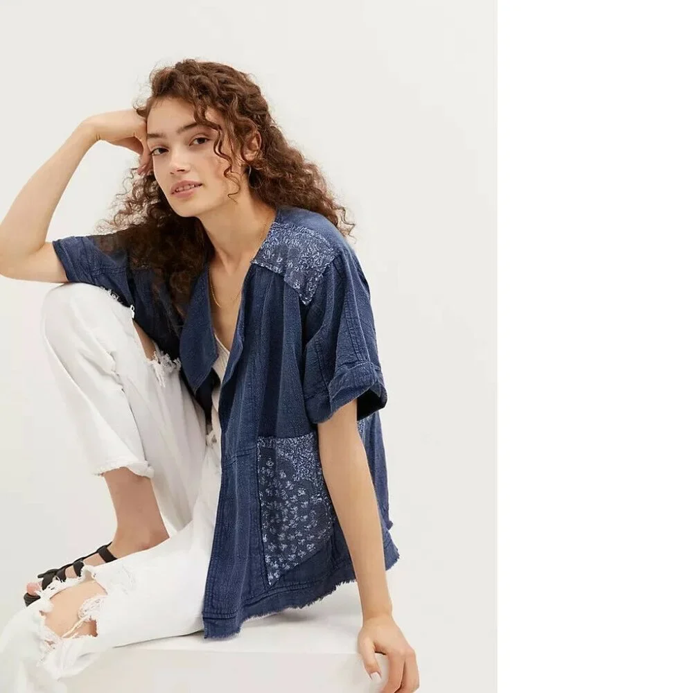 Anthropologie Pilcro Denim Kimono Jacket